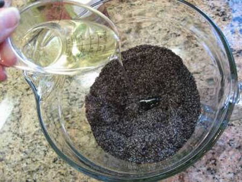 campuran kopi dan minyak zaitun